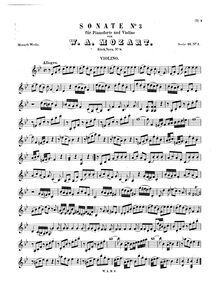 Partition de violon, violon Sonata, Violin Sonata No.3