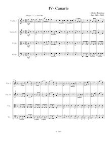 Partition I, Canarie,  No.5 en F major, F major, Rondeau, Michel