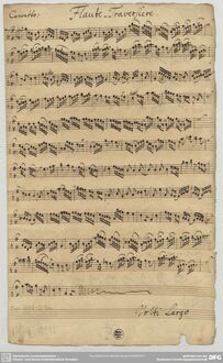 Partition parties complètes, flûte Concerto en G major, G major par Johann Adolph Hasse