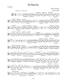 Partition viole de gambe,  No.1 en G major, G major, Rondeau, Michel