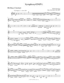 Partition basse clarinette, Symphony No.29, B♭ major, Rondeau, Michel par Michel Rondeau