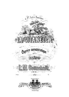 Partition complète, La Gitanella, Gottschalk, Louis Moreau