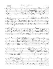 Partition complète, corde Trio  Fantasy Variations , Ferreri, Ernesto