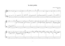 Partition complète, en dulci jubilo, Bach, Johann Michael