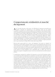Comportements résidentiels et marché du logement - article ; n°1 ; vol.381, pg 3-15