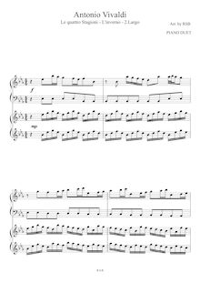 Partition complète, Le quattro Stagioni - L inverno - 2.Largo par Antonio Vivaldi