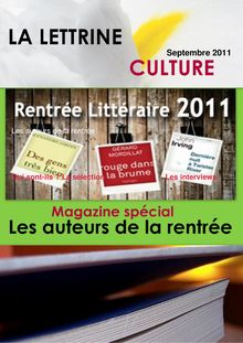 La lettrine Culture magazine rentrée littéraire