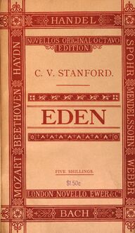 Partition Cover Page (color), Eden, A Dramatic Oratorio in Three Acts