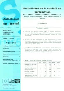 6/01 STATISTIQUES EN BREF - TH. 4 INDUSTRIE, COMMERCE ET SERVICE