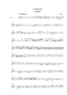 Partition flûte 1, Concerto Grosso en A major, A, Seyfert, Martin