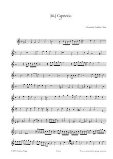 Partition Canto, Capriccio à 2, Cima, Giovanni Paolo