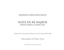 Partition , Ouverture,  No.4, Overture, D major, Bach, Johann Sebastian