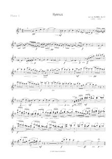 Partition flûte 1 , partie, Hymnus für zwölf Violoncelli, Op.57