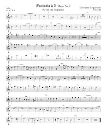 Partition ténor viole de gambe 1, octave aigu clef, Fantasia pour 5 violes de gambe, RC 71
