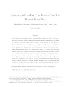 Backtesting Value at Risk: From Dynamic Quantile to