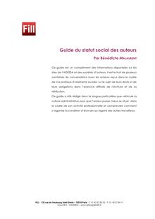 Guide du statut social des auteurs
