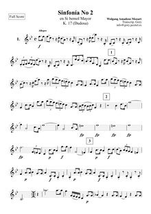 Partition violons II, Symphony, Symphony Eisen B-flat 6, B♭ major