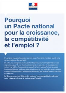 Pacte national pour la croissance, la compétitivité et l’emploi