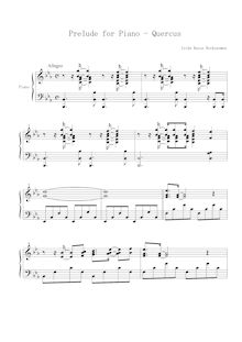 Partition complète, Prelude pour Piano, Quercus, Isida, Kazue Rockzaemon