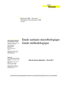 Etude sanitaire microbiologique - Guide méthodologique