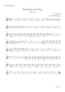 Partition aigu enregistrement , Prelude et Fugue G minor, G minor