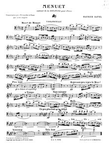 Partition de violoncelle, Sonatine, Sonatina, F♯ minor