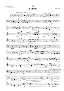 Partition violon 2, corde quatuor No.1, Streichquartett Nr.1 d-moll par Albin Fries