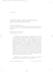 Apuntes sobre la flora gallega, XVII