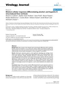 Distinct cellular responses differentiating alcohol- and hepatitis C virus-induced liver cirrhosis