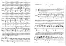 Partition complète et parties, Piano quatuor, A minor
