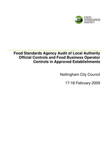 FSA audit of Nottingham City Council 