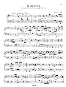 Partition Piano 2, clavecin Concerto No.2, E, Bach, Johann Sebastian