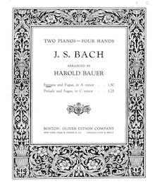 Partition complète, Fantasia et Fugue en A minor, A minor, Bach, Johann Sebastian par Johann Sebastian Bach