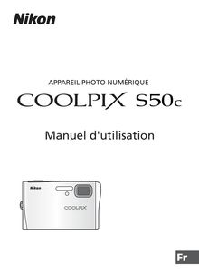 Notice Appareil Photo numériques Nikon  COOLPIX S50C