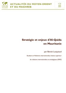 Stratégie et enjeux d Al-Qaïda en Mauritanie - Actualités du MO et ...
