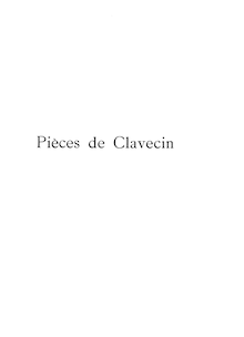 Partition Frontmatter (filter), Premier Livre de Pièces de Clavecin