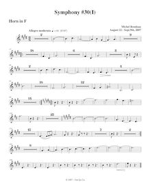Partition cor, Symphony No.30, A major, Rondeau, Michel