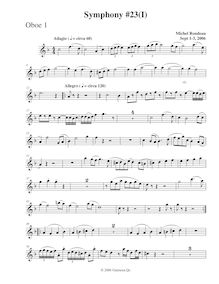 Partition hautbois 1, Symphony No.23, F major, Rondeau, Michel