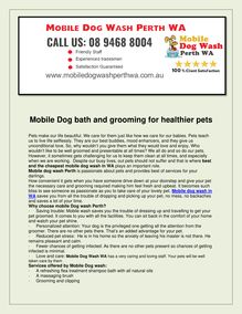 Mobile Dog Wash Perth WA
