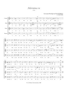 Partition complète, Adoramus te Christe, Palestrina, Giovanni Pierluigi da par Giovanni Pierluigi da Palestrina