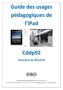 Le livret de formation iPad du 8 décembre - Guide des usages ...