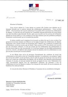 Assistant parlementaire : le courrier de Myriam El Khomri à Claude Bartolone