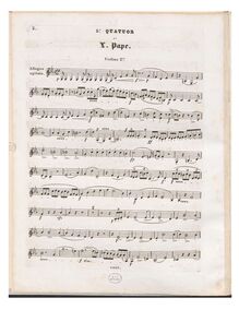 Partition violon 2, corde quatuor No.5 en C minor, C minor, Pape, Ludwig
