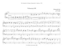 Partition Voluntary III en C major, Ten Bénévoles pour pour orgue ou clavecin