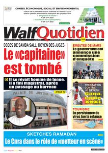 Walf Quotidien n°8712 - du vendredi 09 avril 2021