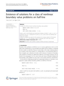 Existence of solutions for a class of nonlinear boundary value problems on half-line