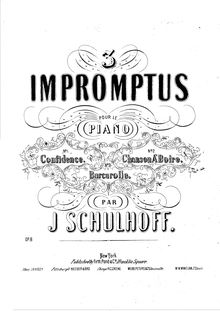 Partition complète, 3 Impromptus, Schulhoff, Julius