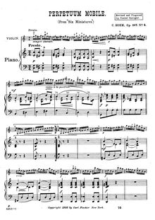 Partition violon et partition de piano, partition de violon, 6 Miniaturen, Op.187