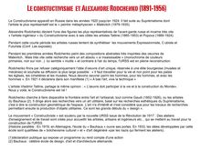 Le constuctivisme et Alexandre Rodchenko (1891-1956