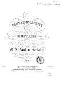 Partition complète, Fantaisie Caprice, Op.4, A major, Ferranti, Marco Aurelio Zani de